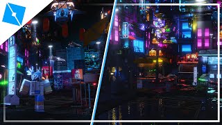 Cyberpunk Utopia  SpeedBuild ROBLOX Studio Realistic Showcase [upl. by Aneekahs]