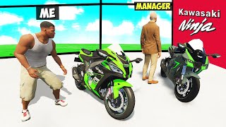 Stealing EVERY KAWASAKI NINJA From THE SHOWROOM in GTA 5 [upl. by Beaufort]