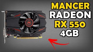 Placa de Vídeo Mancer Radeon RX 550 4GB GDDR5 128bit Unboxing  Teste [upl. by Initirb]