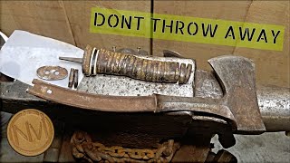 DONT THROW AWAY Your Estwing Leather Handled Hatchet  Restore your AXE Using Real Leather [upl. by Nomra57]