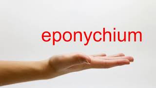 How to Pronounce eponychium  American English [upl. by Swirsky216]