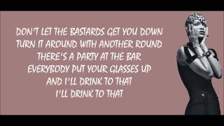 Rihanna  Cheers Drink to That Lyrics Video [upl. by Voss]