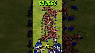 50 Elite Composite Bowmen vs 50 Elite Leitis AoE2 Shorts ageofempires gaming [upl. by Ennywg]