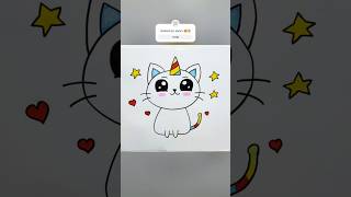 Çok kolay sevimli kedi çizimi 😻🙀 shorts drawing art [upl. by Yelrihs]