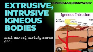 Igneous bodiesextrusiveintrusive సుమన్ జియాలజి 76590954309866752507 [upl. by Aelem]