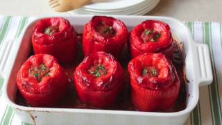 Food Wishes Recipes  How to Make Stuffed Peppers  Beef and Rice Stuffed Peppers Recipe [upl. by Ainuj]