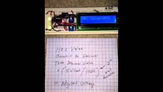 Analog to digital converter using pic16f688 n LCD [upl. by Phi]