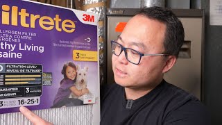 Furnace filter change 3M Filtrete 16x25x1 Review and Install [upl. by Howlend]