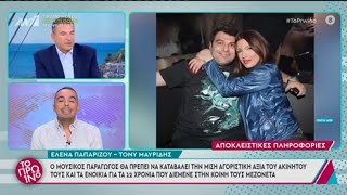 Κέρδισε το δικαστήριο και quotπετάει έξωquot τον Τόνυ Μαυρίδη η Έλενα Παπαρίζου [upl. by Botsford]