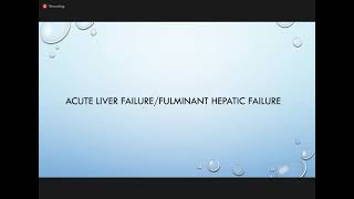 MEDICINE Management Of Acute Hepatitis amp Fulminant Hepatic Failure [upl. by Elreath]