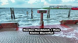 Norden Norddeich Mole kl Sturmflut Ostfriesland  Travel [upl. by Thorsten320]