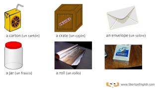 Vocabulario Inglés Envases y Cantidades Containers amp Quantities See More Links Below [upl. by Ynneg]