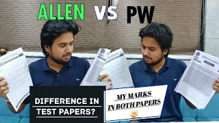 PW Vs Allen Test Paper Honest ReviewMy Marks in Both Coaching paperphysicswallah allen [upl. by Casanova]