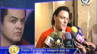 pedro fernandez confirma que no invito a su hermano a su boda 171010 [upl. by Udella]