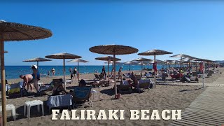 Sun Sand and Serenity Exploring the Beauty of Faliraki Beach Rhodes 4k Ultra HD 60fps [upl. by Dimphia]