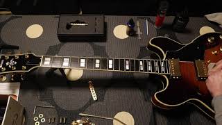 Duesenberg Les Trem II on a Yamaha SA2200 Semihollow  Installation and Demo No Drill Required [upl. by Sgninnej223]