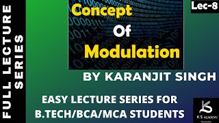 Concept Of Modulation  Communication System  BTech  Lect 8 [upl. by Nnyleitak772]