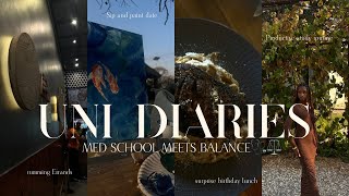 UNI DIARIES MED SCHOOL MEETS BALANCE  sip and paint UNILUS exam week birthday lunch study etc [upl. by Sucul]