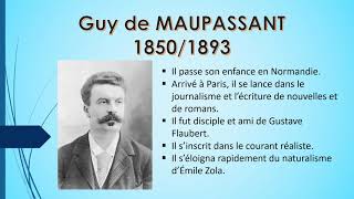 LITTERATURE  GUY DE MAUPASSANT BIOGRAPHIE [upl. by Borman]