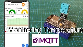 Monitoring temperature humidity using MQTT android [upl. by Sanger]