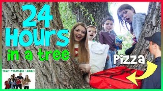 24 Hours In A Tree We ordered PIZZA Fan Favorite That YouTub3 Family  Family Channel [upl. by Ettevahs]