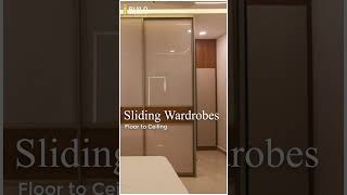 Sliding wardrobes is their contemporary aesthetic  i Build Interiors [upl. by Anaimad]