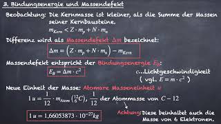 Massendefekt und Bindungsenergie [upl. by Berk]