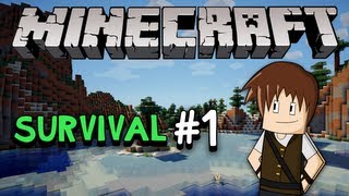 Minecraft Survival 1 Sobrevivendo à primeira noite [upl. by Nahtaneoj]