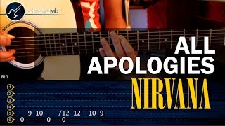 Cómo tocar quotAll Apologiesquot de Nirvana en guitarra Acústica HD Tutorial  Christianvib [upl. by Jobie]