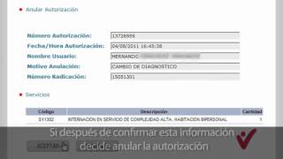 NUEVA EPS Autorizaciones anulación autorización [upl. by Deny]