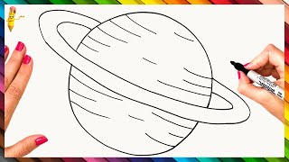 How To Draw A Planet Step By Step 🪐 Planet Drawing Easy [upl. by Aciret]