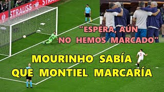 MOURINHO FELICITÓ a MENDILIBAR antes PENALTI MONTIEL EUROPA LEAGUE [upl. by Giovanna]