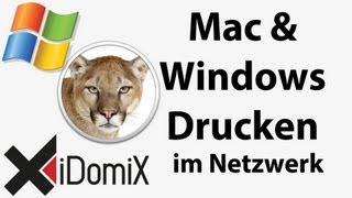 Mac OS X und Windows Drucken im Netzwerk mit Freigaben [upl. by Allix]