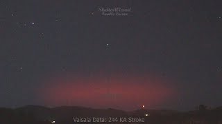 Lightning Induced Elve Event Over a Distant Thunderstorm [upl. by Iviv]