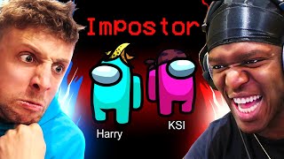 KSI makes W2S RAGE QUIT on AMONG US [upl. by Meeharbi725]