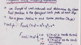 module2midpoint circle drawing algorithm [upl. by Papageno497]