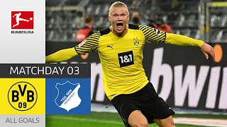 Haaland Shines in Crazy Last Minutes  Borussia Dortmund  TSG Hoffenheim 32  All Goals  MD 3 [upl. by Mittel]