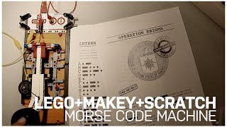 Lego Morse Code Machine I Lego  Makey  Scratch [upl. by Aihpled]