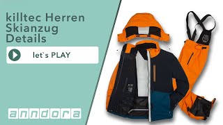 Skianzug für Herren Set in orange und dunkelbau  perfekt ausgerüstet auf die Skipiste [upl. by Nevuer]