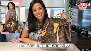 Review Louis Vuitton Montsouris PM Backpack  What It Looks Like  What Fits Inside  Try On [upl. by Damicke]