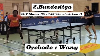 2Tischtennis Bundesliga  JOyebode2335TTR  LWang2376TTR [upl. by Erdnael107]