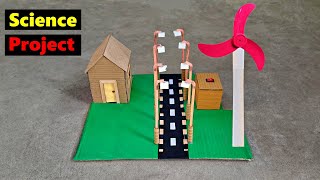 Science project for class 8 working model easy  Wind millwind turbine working model [upl. by Inaleon]