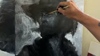 FAST COWBOY OIL PAINTING Tutorial [upl. by Oakman]