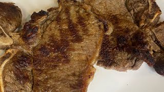 Grilled TBone Steaks grilled on the stovetop in olive amp avocado oils  2 TbspsAdd more if needed [upl. by Lenci386]