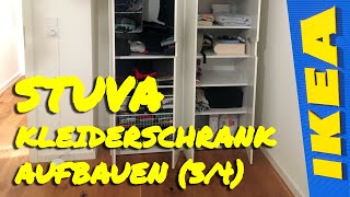 STUVA Kleiderschrank Aufbau  Drahtkorb Einlegeboden Kleiderstange 34 [upl. by Aleusnoc]