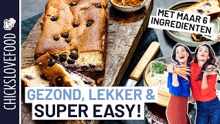 GEZOND BANANENBROOD MET BLAUWE BESSEN  CHICKSLOVEFOOD [upl. by Dolphin]