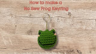 No Sew Frog Keyring Crochet Tutorial [upl. by Nahamas827]