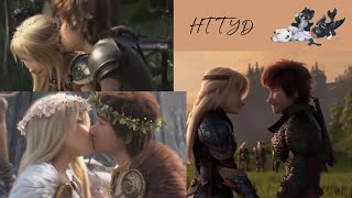 All Hiccstrid Kisses Includes All 3 NEW Hidden World Kisses GENERAL Audience [upl. by Nowujalo943]