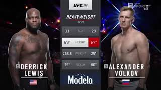 Derrick Lewis vs Alexander Volkov UFC [upl. by Gibbon]