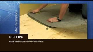 NUHEAT FloorWarming Mat System Installation  Laminate Installation Step 3 [upl. by Leesen]